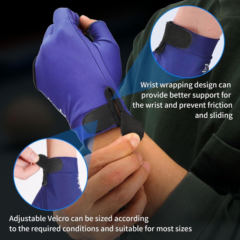 Kooloba Pool Glove for Left Hand - 3 Finger Billiards and Snooker Shooting Glove for Men & Women With Adjustable Velcro - Image 5